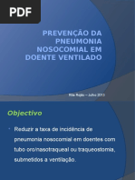 Prevenção Da Pneumonia Nosocomial Em Doente Ventilado
