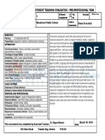 Harding Pre-Professional Year Assessment Form 3