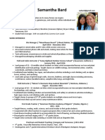 Samantha Bard Curriculum Vitae 2017