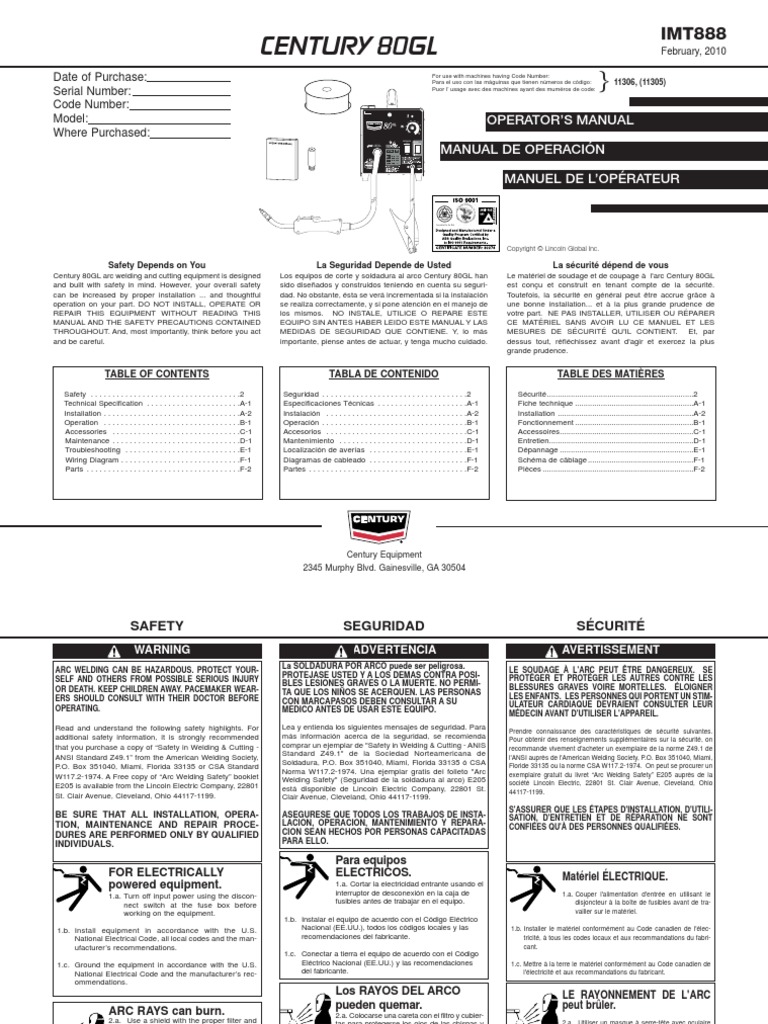 Century 80GL PDF Welding Construction