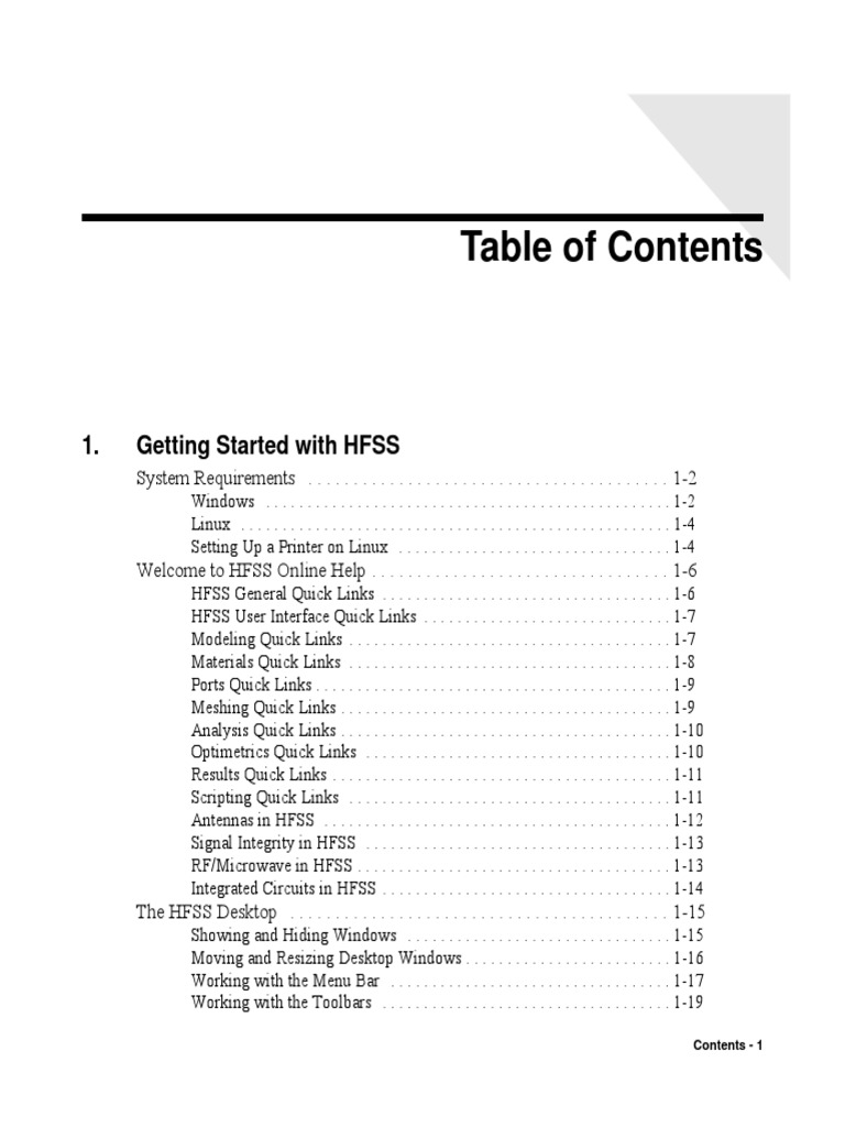 Getting Started With HFSS PDF | PDF | Computers