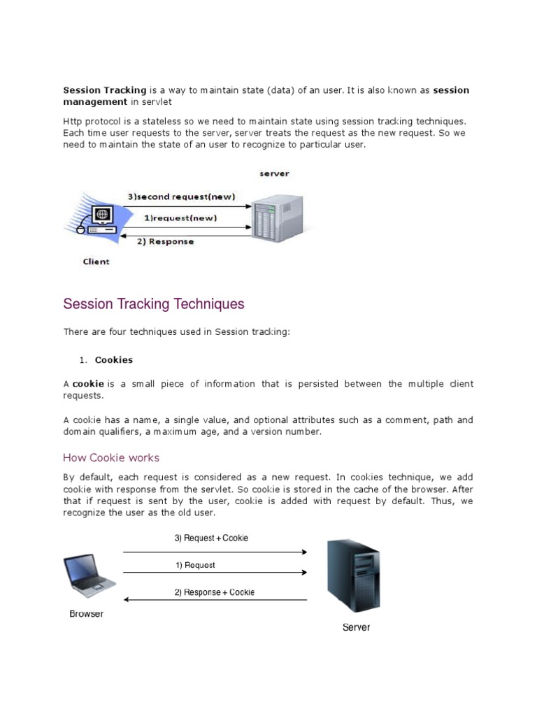 Session Tracking Techniques in Servlets | PDF | Http Cookie | World ...