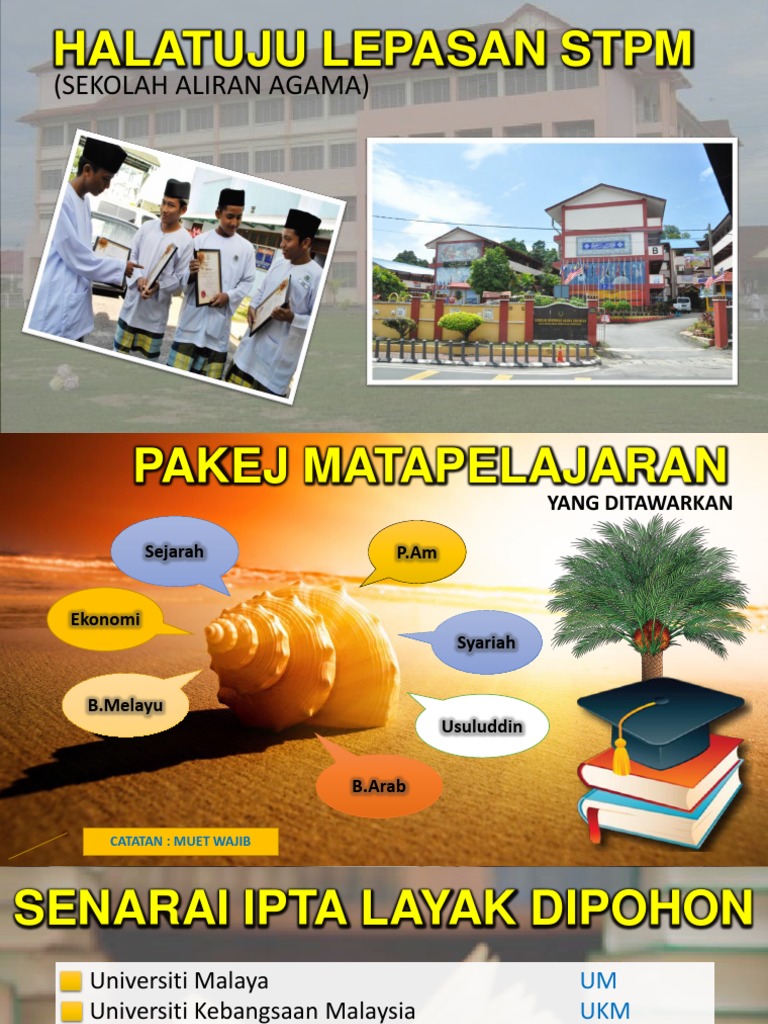 Sekolah Aliran Agama Halatuju Lepasan Stpm