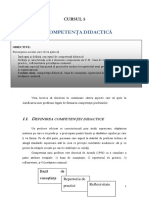 Psihologia Educatiei CURSUL 5 Competenta