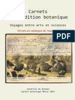 Catalogue (extraits) Expo « Carnets d’expédition botanique, voyage entre arts et sciences »