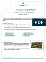 Babson Entrepreneurship Workshop: Program Overview