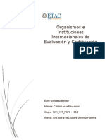 Organismos e Instituciones de Evaluación