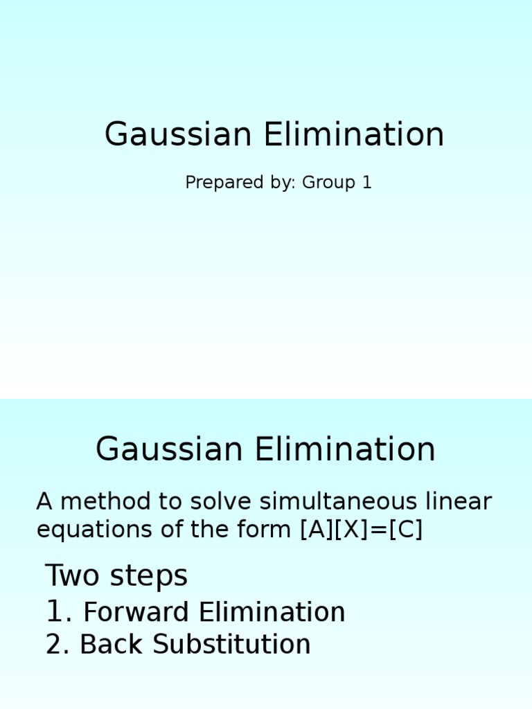 Gaussian Elimination | PDF | Determinant | Areas Of Computer Science
