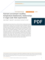 Nutrient enrichment modifies temperature-biodiversity relationships in large-scale field experiments