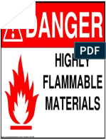 Highly Flammable Warning Sign