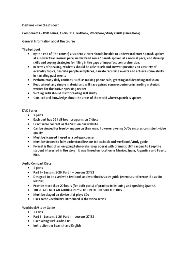 Destinos Print Sample | PDF | Dvd | Textbook