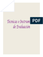 Técnicas e Instrumentos de Evaluación 3º