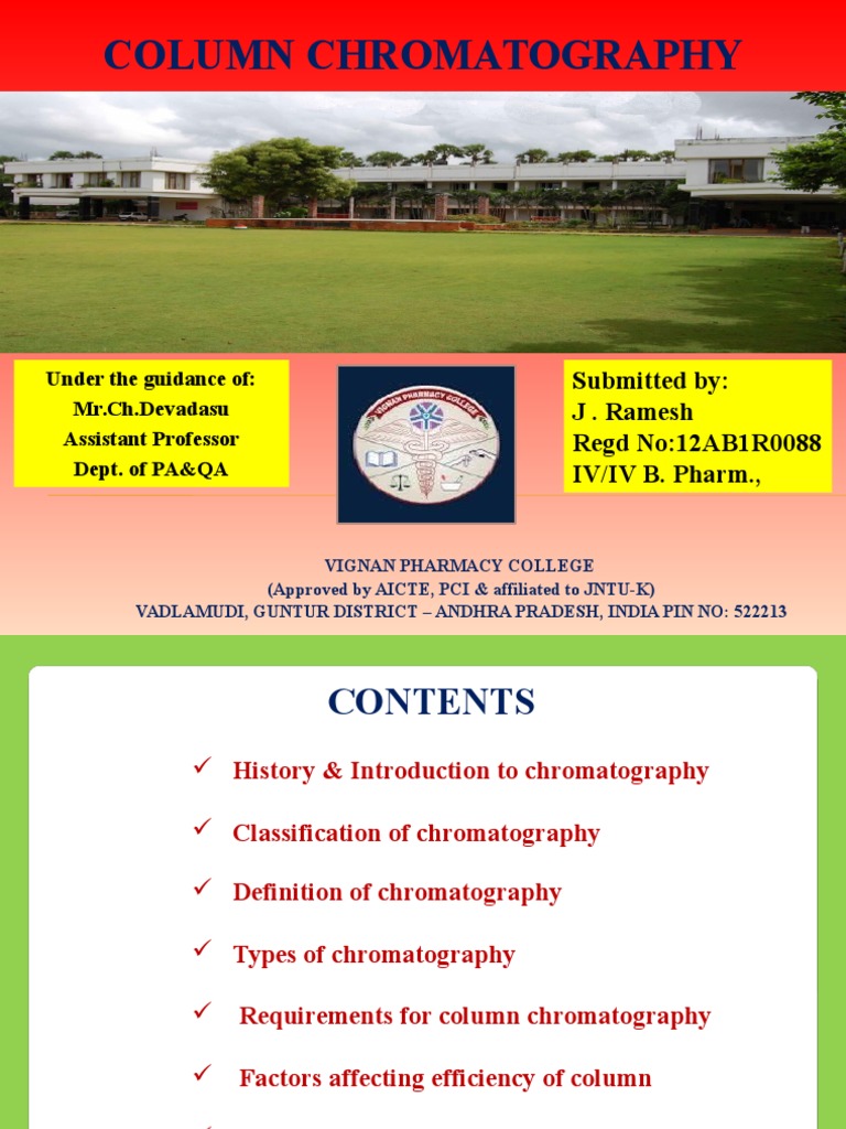 Column Chromatography Overview | PDF | Elution | Chromatography