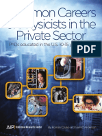 Common Careers of Physicists in The Private Sector