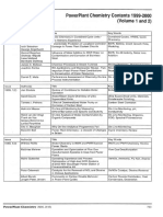 PowerPlant Chemistry Contents 1999-2000 (Volume 1 and 2