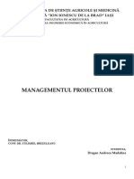 Proiect Managementul proiectelor