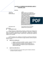 Plan de Trabajo de La Comision de Deporte Arte y Cultura 2017