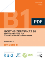 Goethe-Zertifikat B1 Wortliste