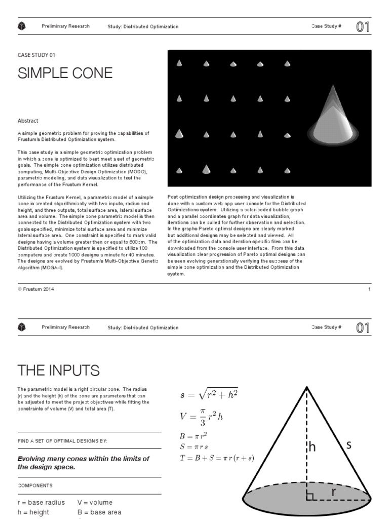 Frustum Cone Optimization PDF Mathematical Optimization Surface Area