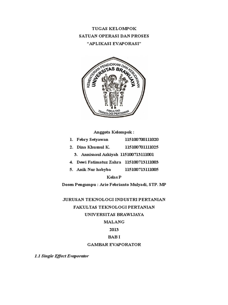 Kelompok Evaporasi | PDF