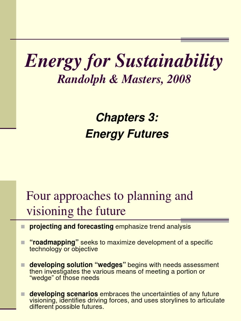 Energy Futures: Planning for Sustainability | PDF | Renewable Energy ...