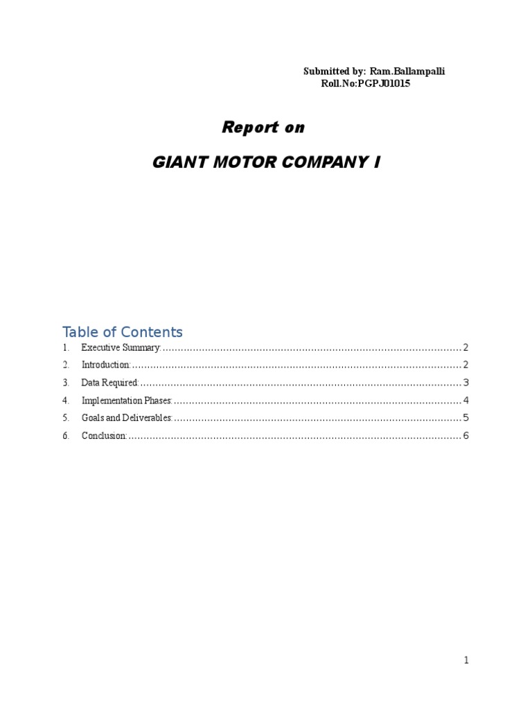 GMC Report | PDF | Profit (Accounting) | Economies