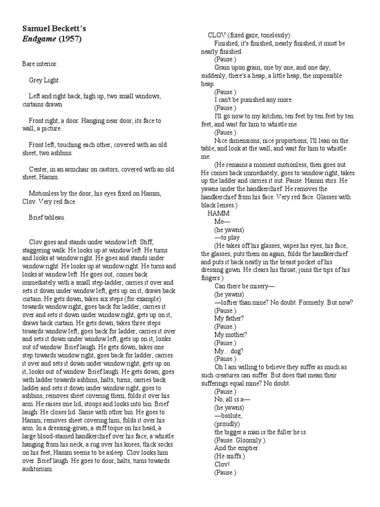 Endgame Pdf Pdf Nature