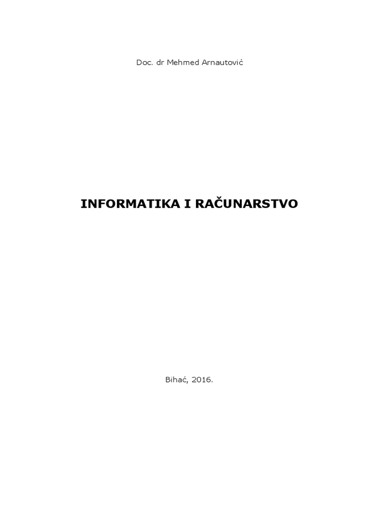 Informatika I Računarstvo | PDF