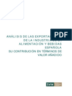 Análisis de Las Exportaciones de La Industria de La Alimentación y Bebidas Española