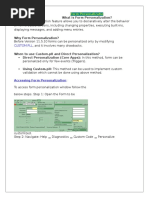 Form Personalization