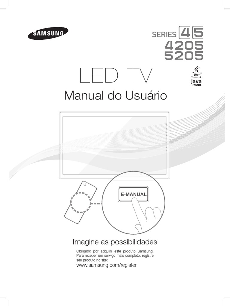 TV Samsung 46 - Manual | HDMI | Televisão Digital