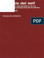 Kohut Heinz. Análisis Del Self. Tratamiento Psicoanalítico de Los Trastornos Narcisistas de La Personalidad. Ed. Amorrortu. 1971