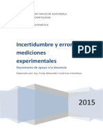 Incertidumbre Experimental y Errores en Las Mediciones