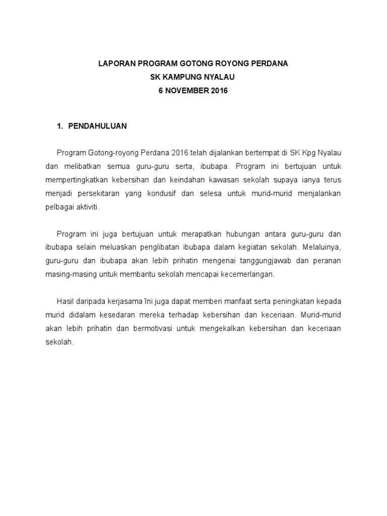 Documents Tips Laporan Program Gotong Royong Perdana