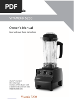 Vitamix 5200 Owner's Manual