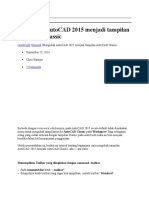 Mengubah AutoCAD 2015 Menjadi Tampilan AutoCAD Classic