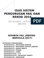 Kursus Sistem Pengurusan Fail Dan Rekod 2016