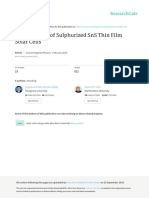 Development of Sulphurized SNS Thin Film Solar Cells