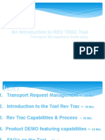 An Introduction to the Transport Management Tool Rev Trac