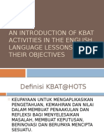 An Introduction of KBAT Activities in The English