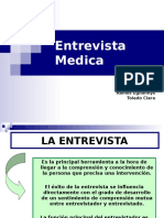 Entrevista Medica,Relacion Medicopaciente y Tecnicas Psicoterapeutas.