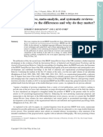 Narrative%2c Meta‐Analytic%2c and Systematic Reviews - What Are the Differences and Why Do They Matter (2014)