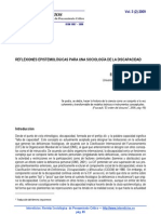 Reflexiones Epistemológicas para Una Sociología de La Discapacidad