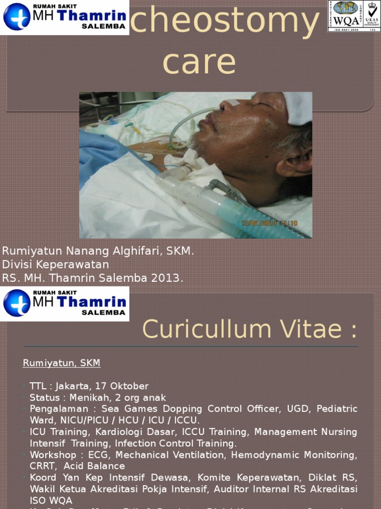 Tracheostomy Care (Done) | PDF | Clinical Medicine | Medical Specialties