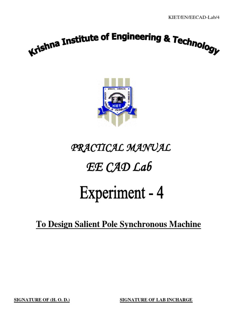 Ee Cad Lab: Practical Manual | PDF | Components | Physics