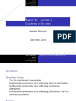 Chapter 13 - Lecture 2 Goodness of Fit Tests: Andreas Artemiou