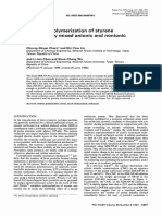 Emulsion Polymerization of Styrene Stabilized by Mixed Anionic and Nonionic Surfactants