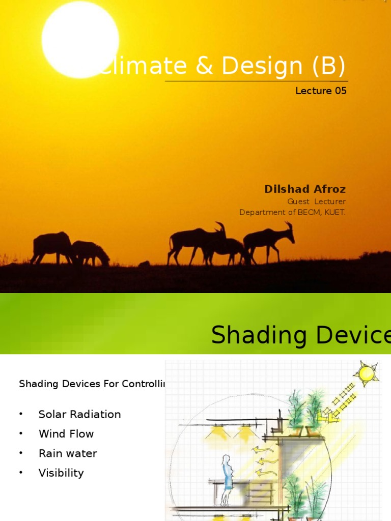 Climate & Design-I Lecture 5 | PDF