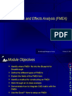 Failure Modes and Effects Analysis (FMEA) : October 23, 2001 Breakthrough Management Group