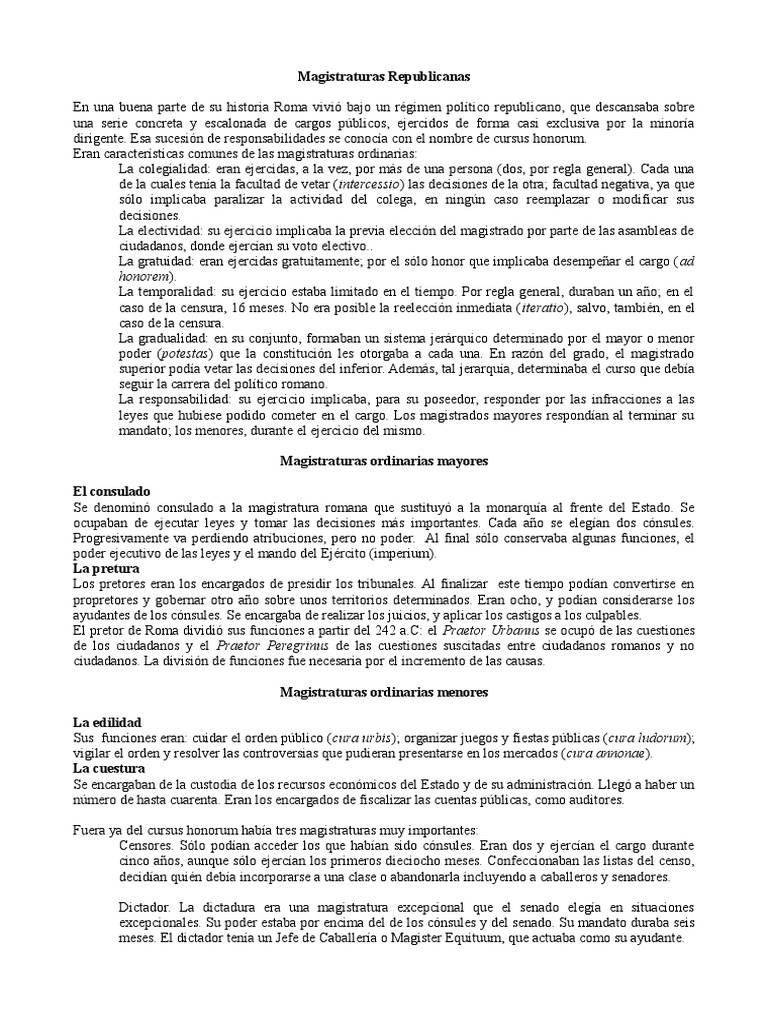 Cursus Honorum | PDF